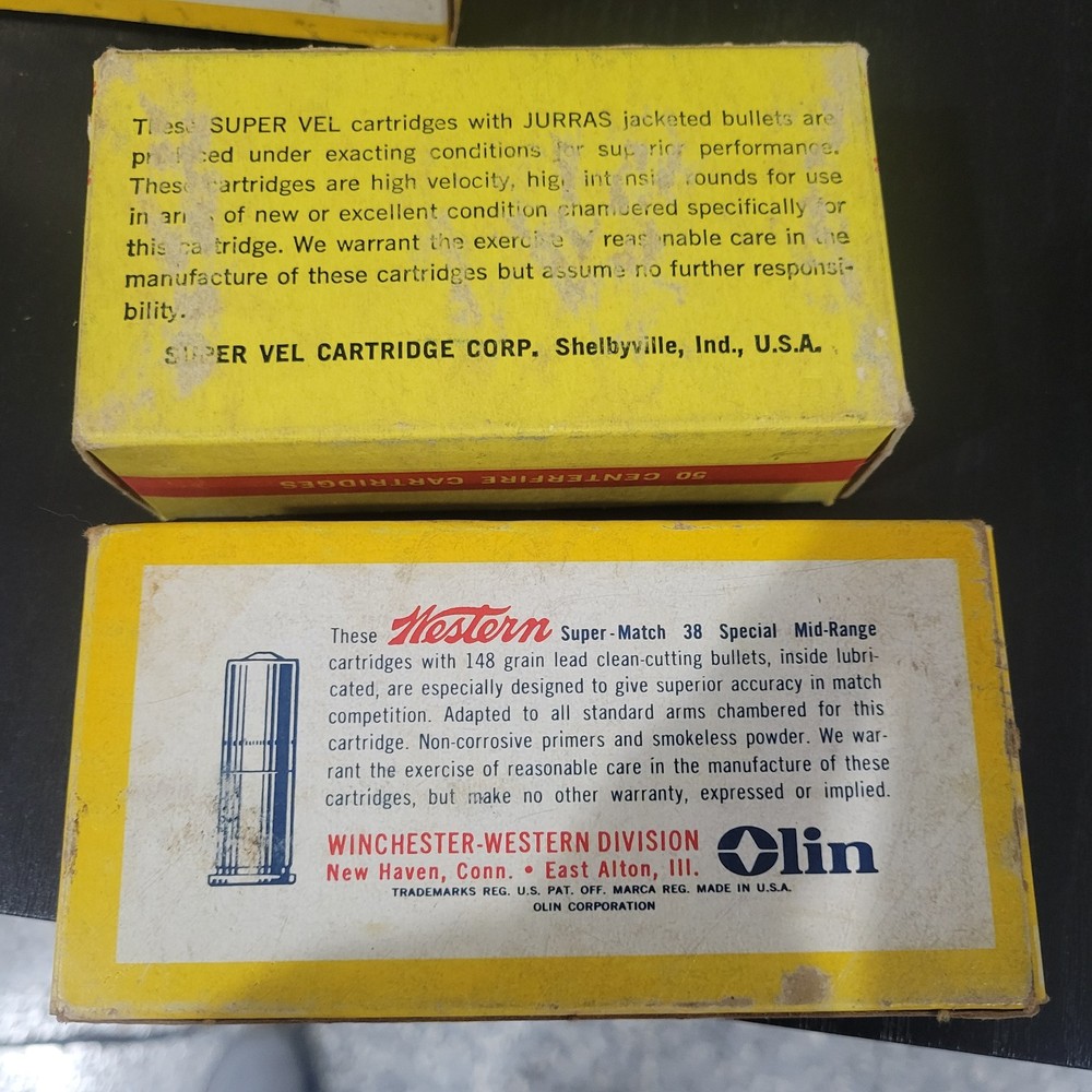 Vintage ammunition boxes