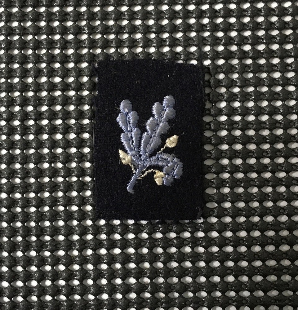 WW2 US Navy WAVES Uniform Collar Insignia Embroidered Wool Patch USN No Glow
