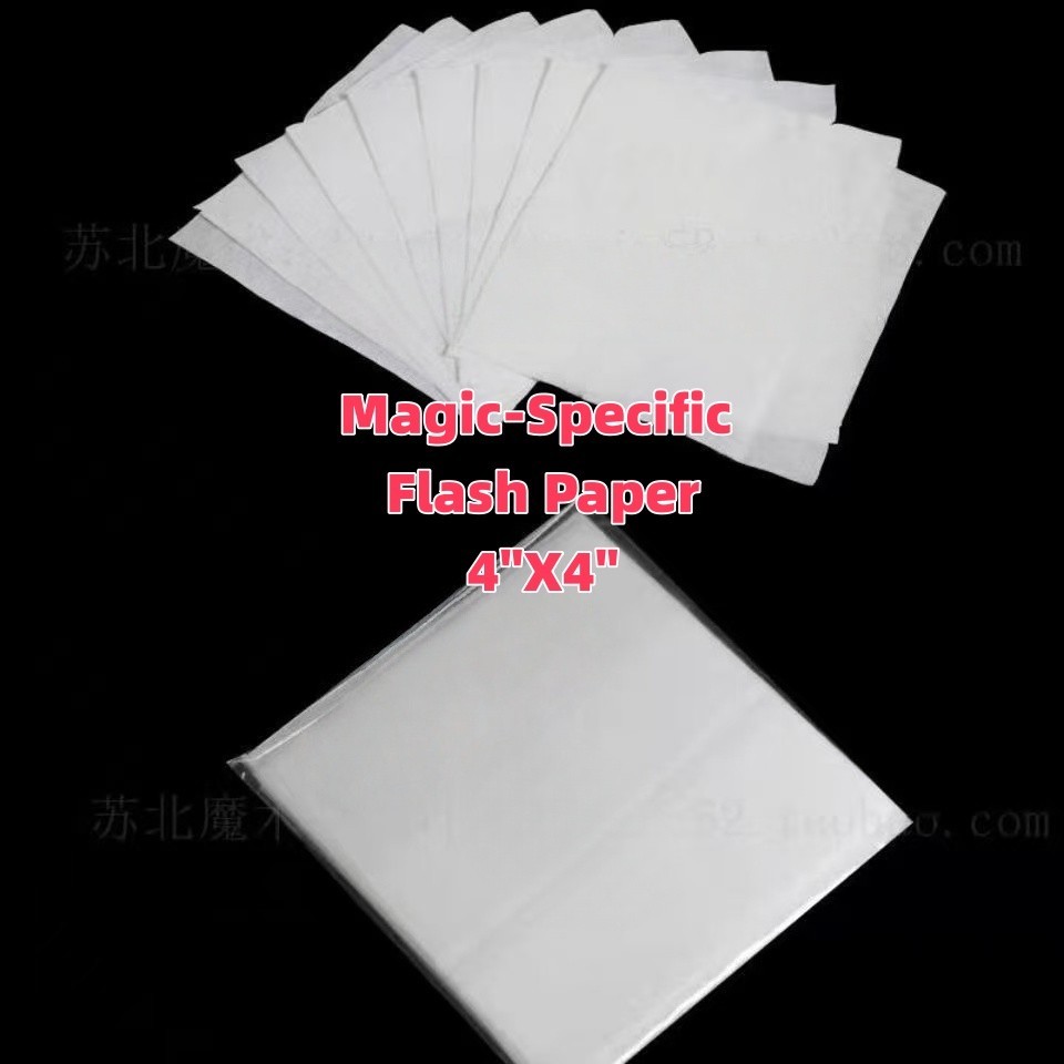 30/50/100 Pcs Magic-Specific Flash Paper,4“X4",Magic Performances Prop
