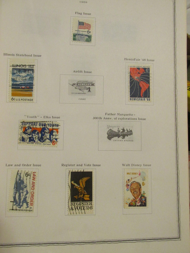 1969 Scott's Minuteman Album For United States Stamps 100+ Used Stamps Inside