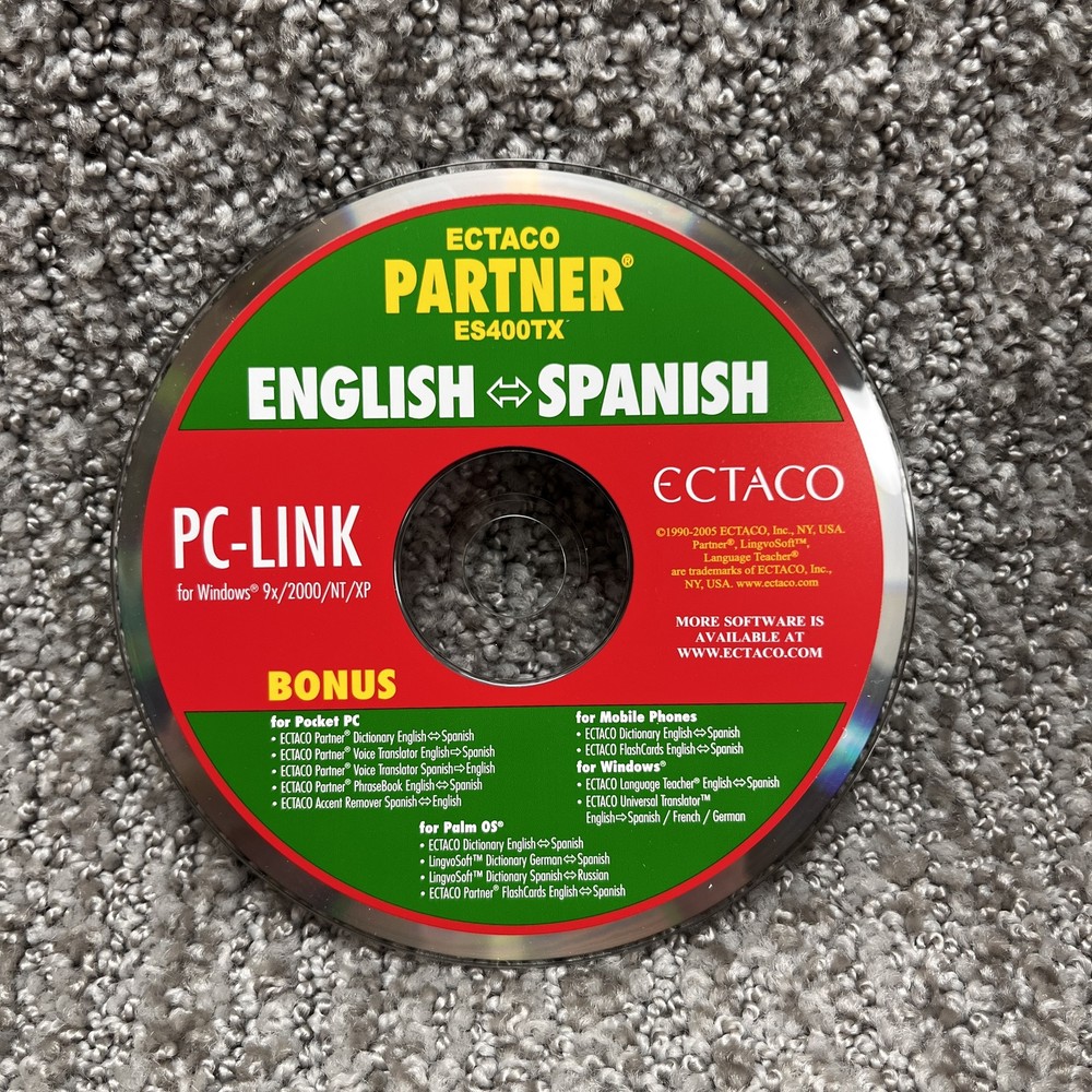 ECTACO Partner ES400TX English Spanish Talking Dictionary Handheld Translator