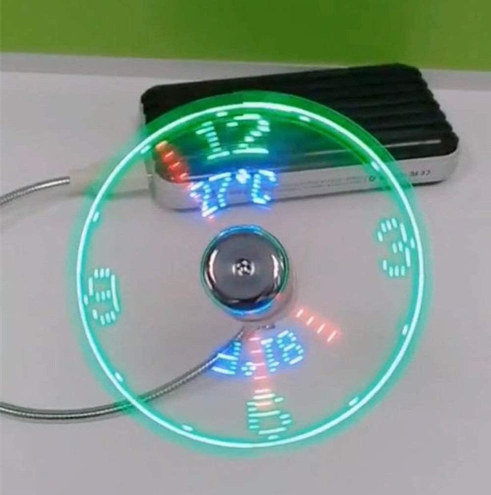 BREIS New USB Clock Fan with Real Time Clock and Temperature Display Function...