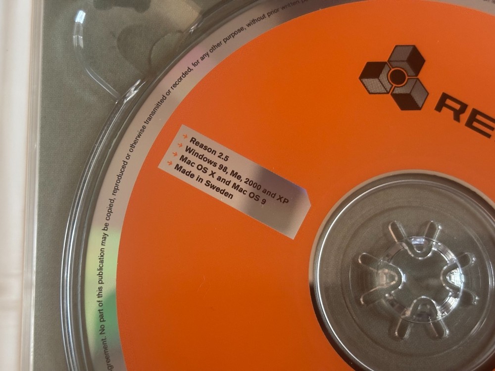 Propellerhead Reason 2.5 Software & Tutorial Disc- No License No- Disc's Only