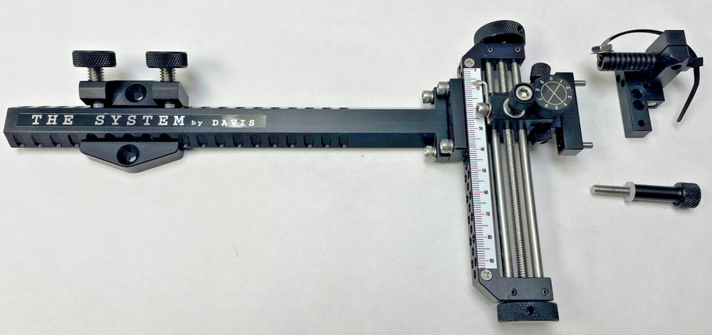 5" DAVIS COMPOUND SIGHT-Black/Black knobs-RH-20 CLICK