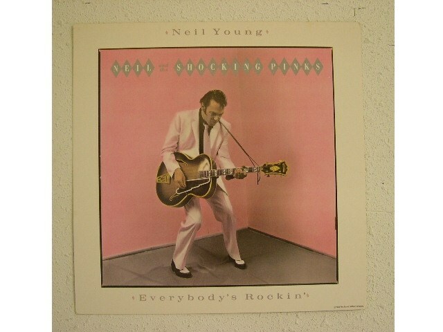 Neil Young Poster Flat Shocking Pinks