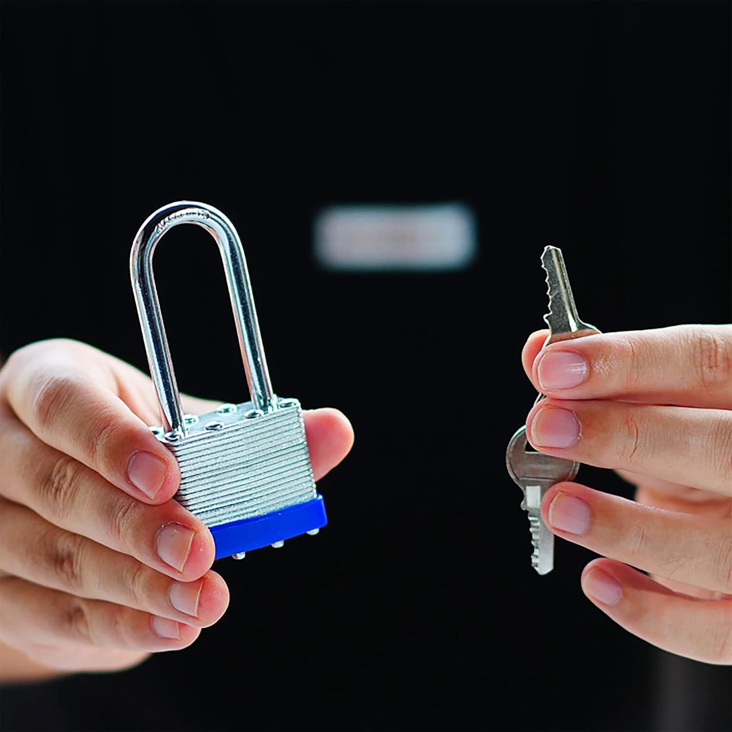 4 Pack Outdoor Padlocks with Keys Long Shackle Keyed Alike Padlocks for Gate