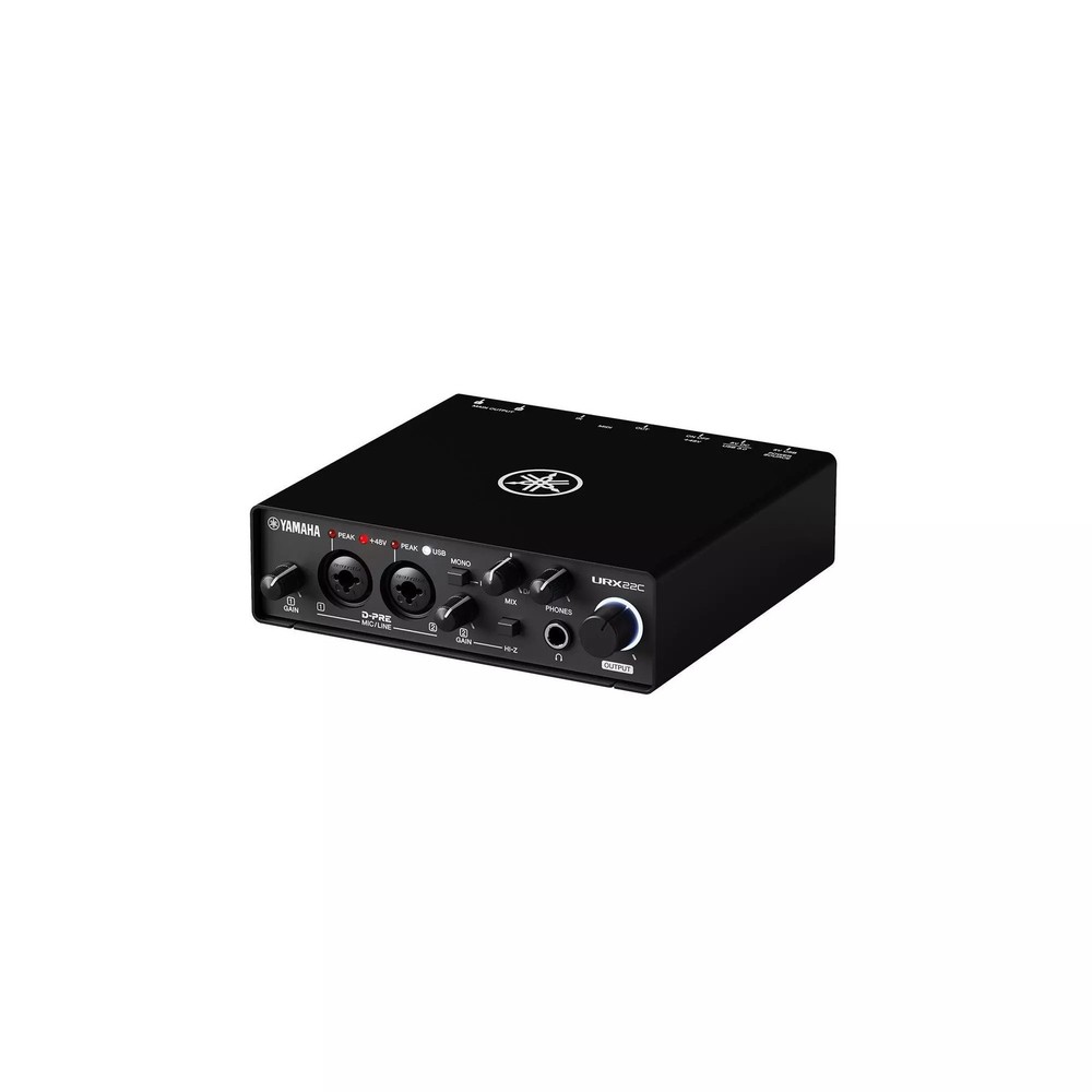 Yamaha URX22C 2x2 USB-C Audio Interface, Black