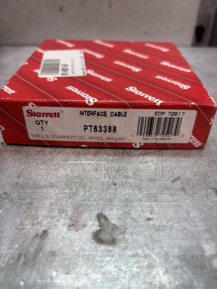 Starrett Interface Cable PT63388 &Program CD Used ToCalibrate798 Digital Caliper