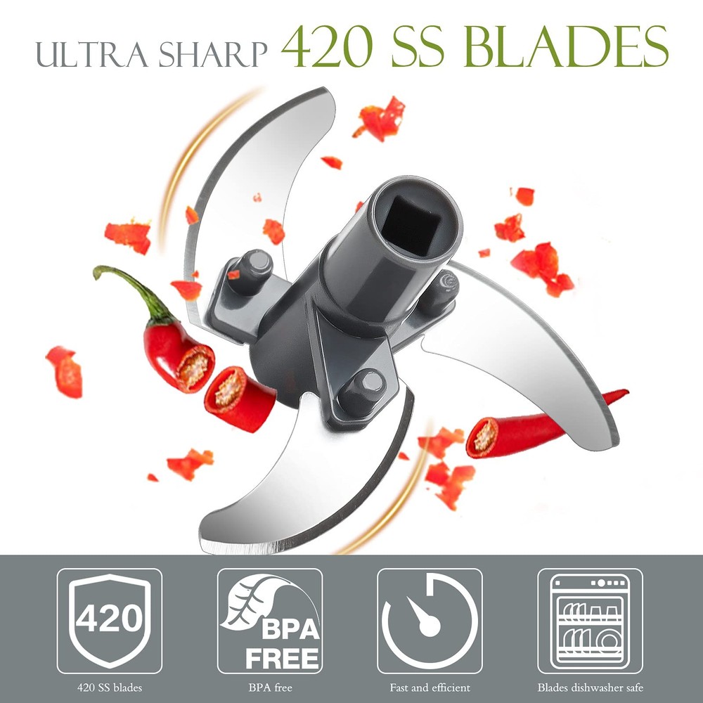 Manual Food Processor Vegetable Chopper, Portable Hand Pull String Garlic Min...