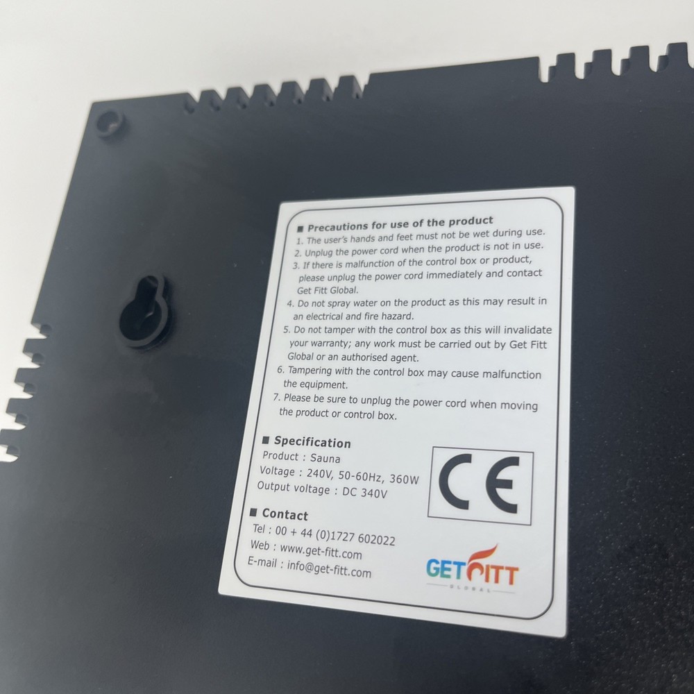 Get Fitt Sauna Heater Module Control Panel Only 240V 360W DC 340V Untested