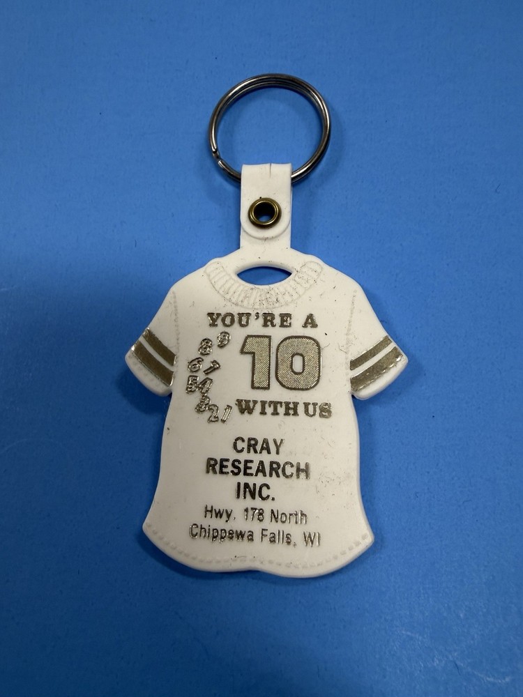 Vintage Cray Research Supercomputer Key Chain Plastic Silicon Valley  Bin B