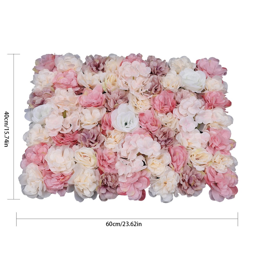 12Pcs Flower Wall Panel Artificial Flower Wall Backdrop Flower Decoration