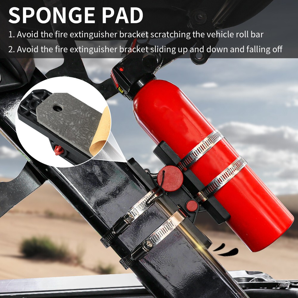 UTV Car Fire Extinguisher Holder Mount Bracket Adjustable Compatible with RZR