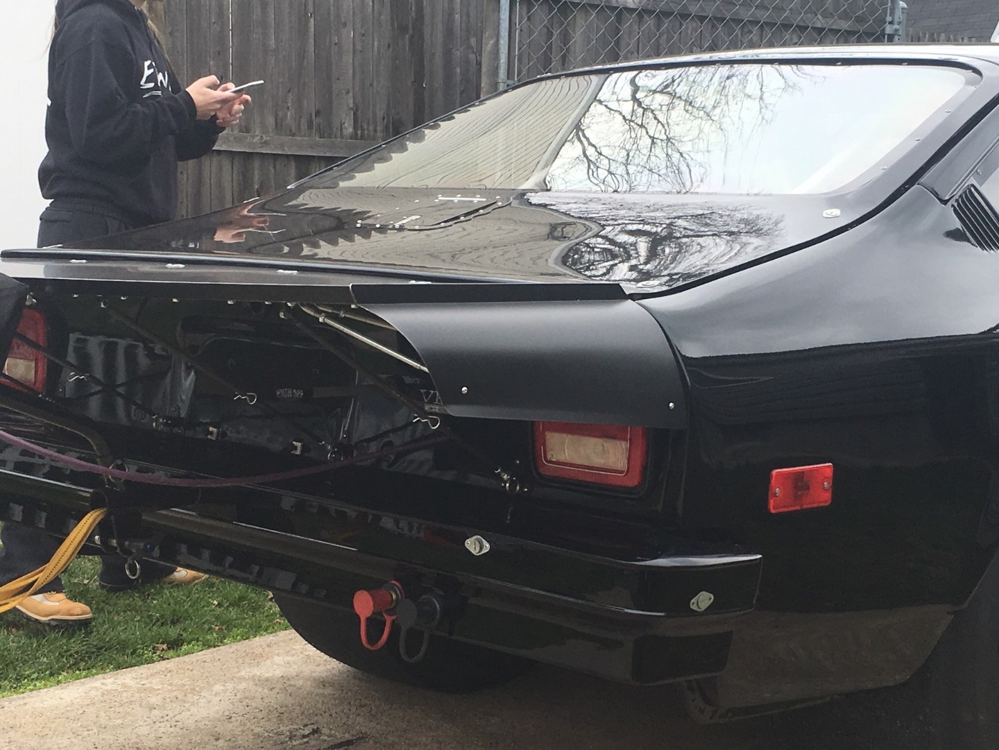 PRO RACING Chevy Vega 71/73 Wing Polished Black Brushed Satin