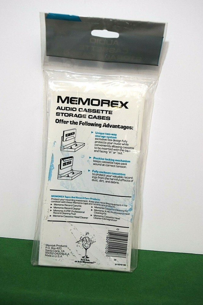 Memorex Clear Audio Cassette Storage Cases - 3 pack - In original packaging.