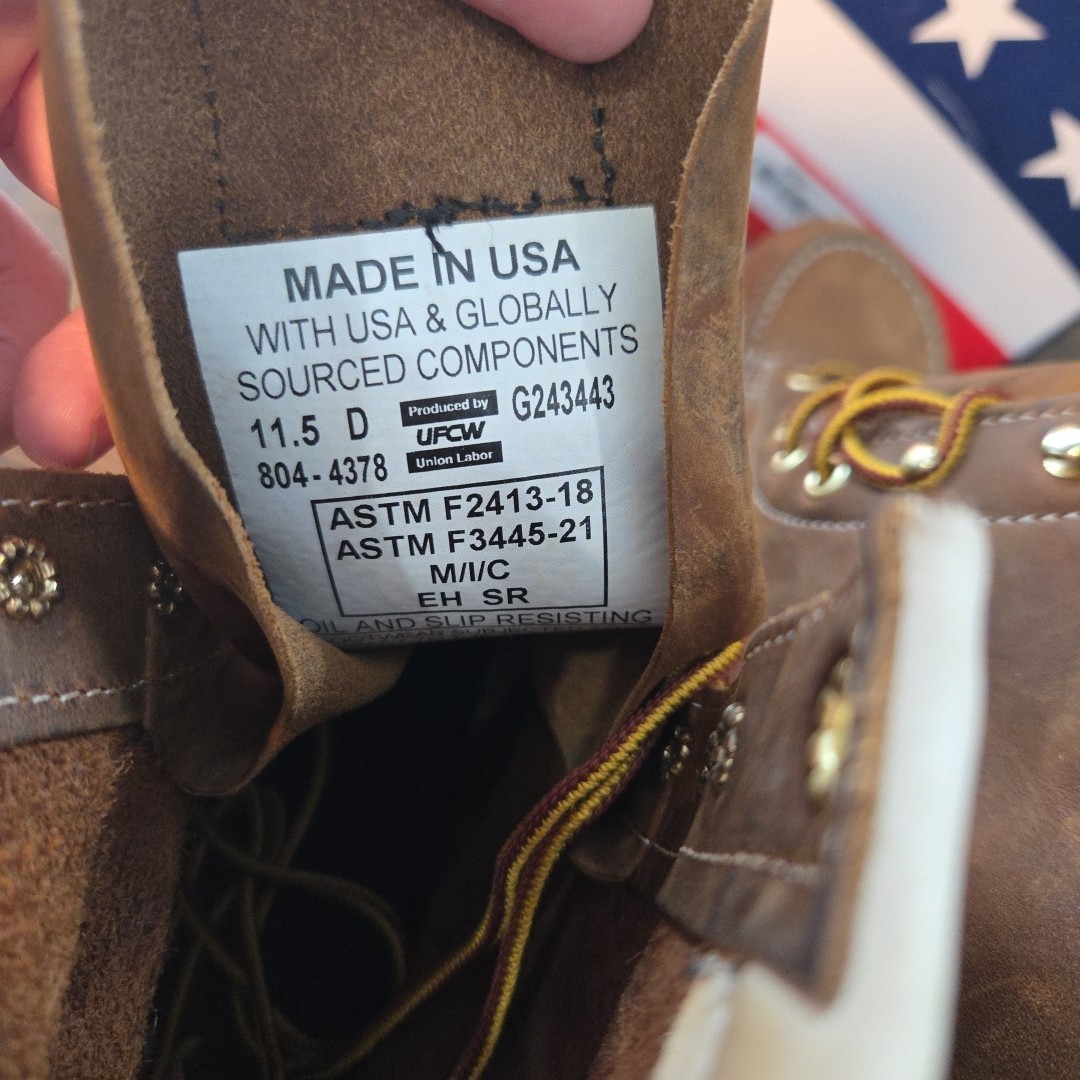 Thorogood American Heritage 8” Crazy Horse Leather Steel Toe Boots Size 11.5 D