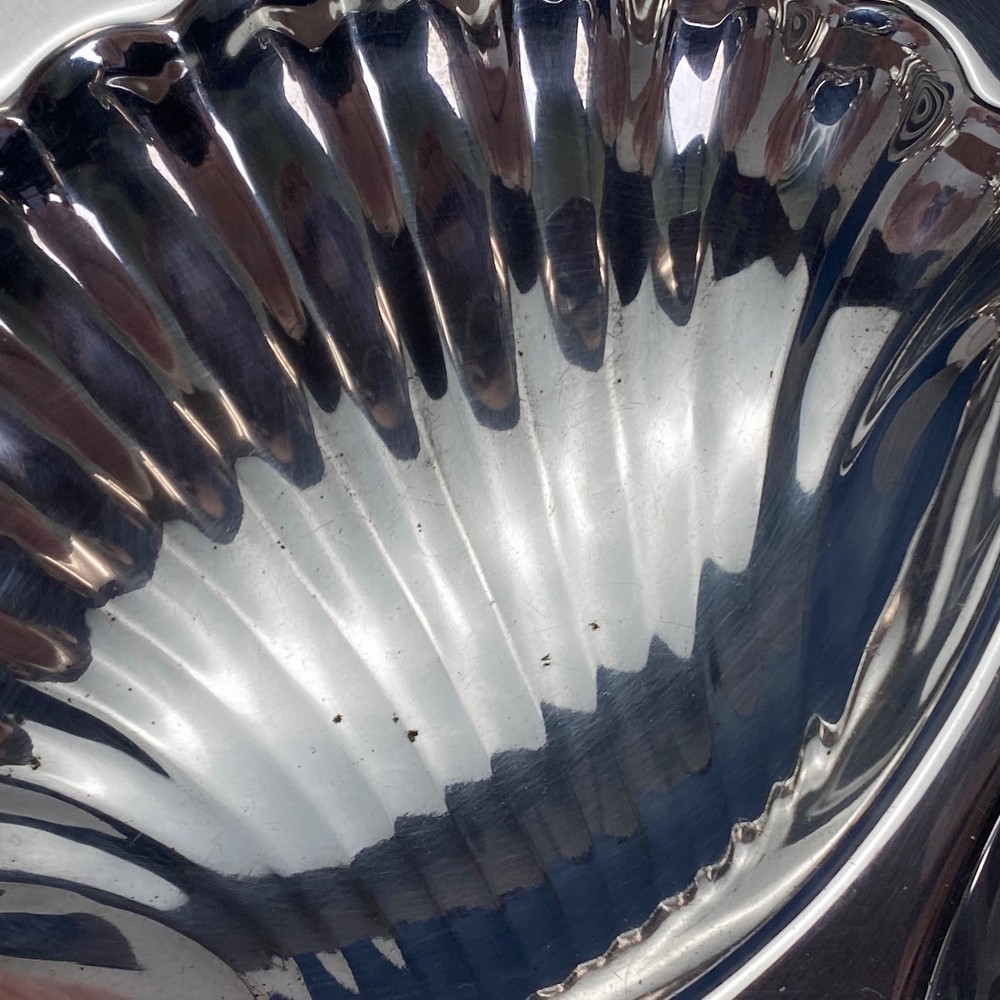 Baroque by Wallace Silversmiths 3-Section Clam Shell Serving Dish