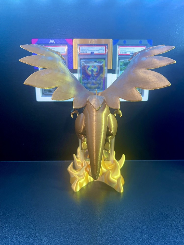 Mega Charizard X Phantasmal Flames Gold Display Stand Universal Grading Slabs