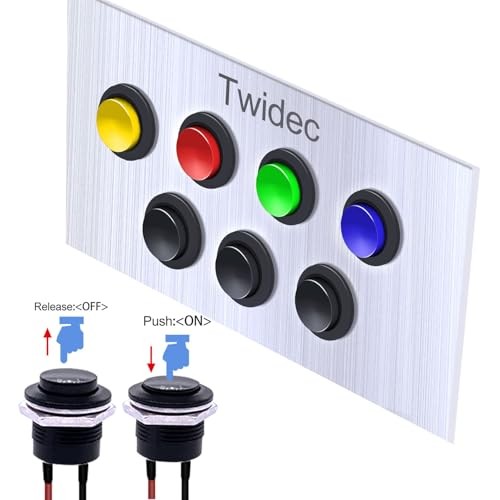 /20Pcs 16MM Momentary Push Button ON Off Switch SPST Multicolored-20PCS