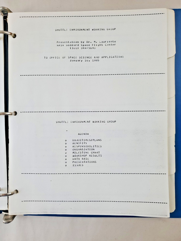 NASA Shuttle Environment Plan January 1985