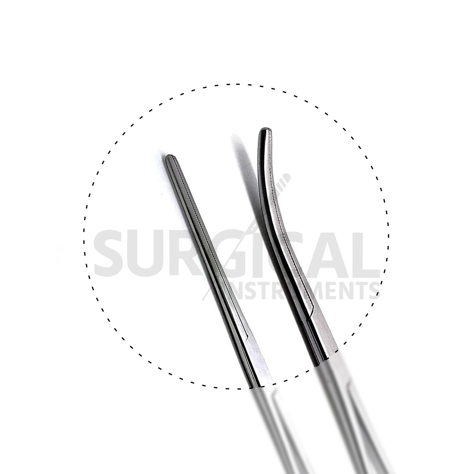 2 Pcs Set 8" Straight + Curved Hemostat Forceps Locking Clamps German Grade