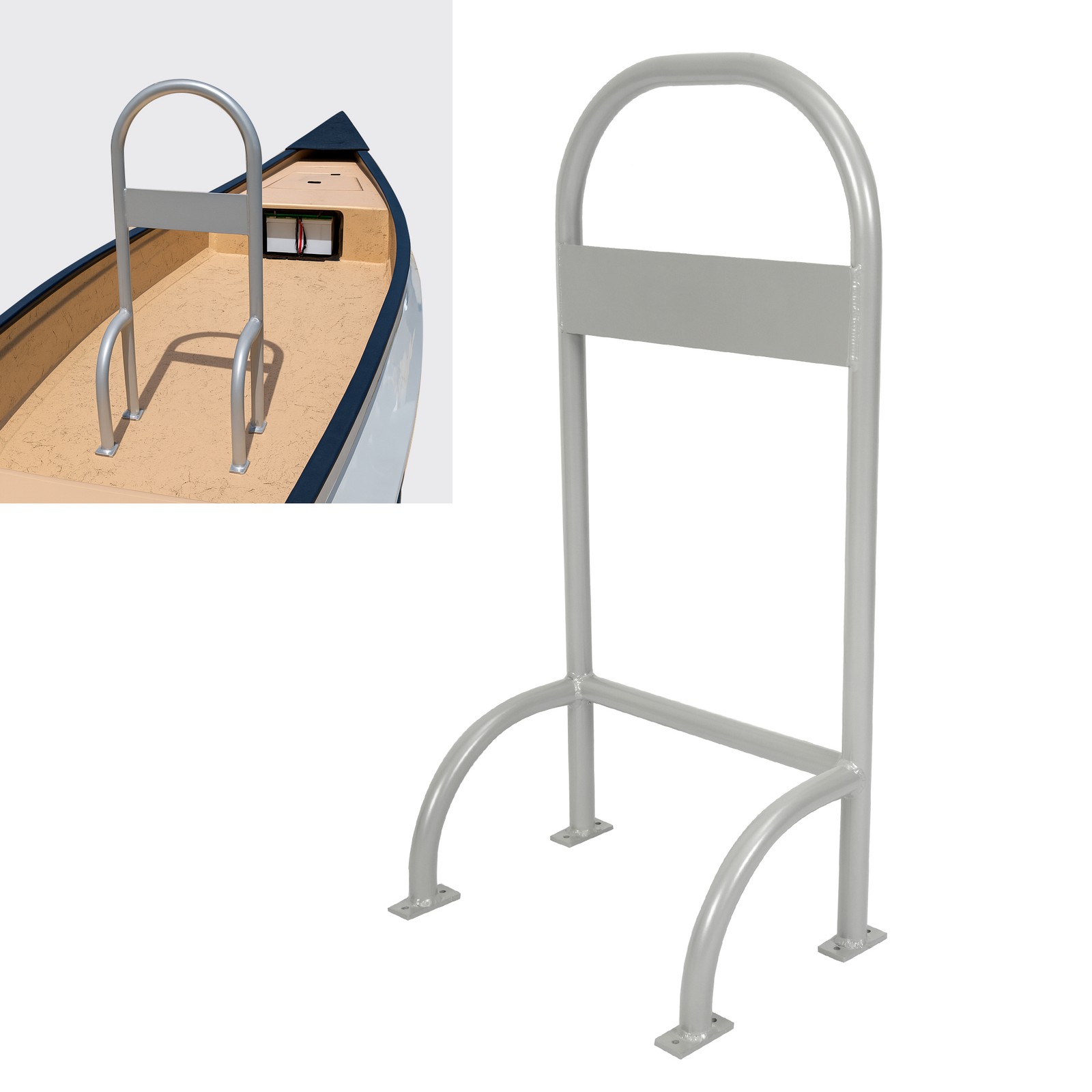 36" Boat Cooler Grab Bar For Gheenoe Skiff Flats Boats Jon Boat w/Lateral Plate