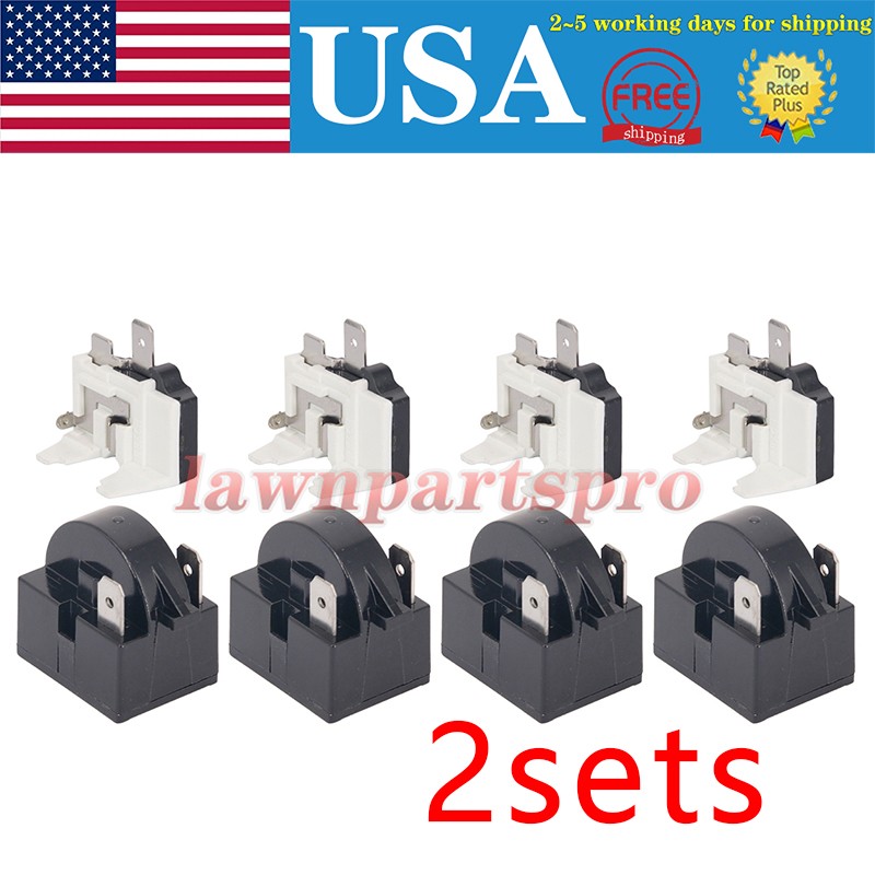 4x Refrigerator PTC Starter Relay Replace 2 Pins Compressor Overload Protector