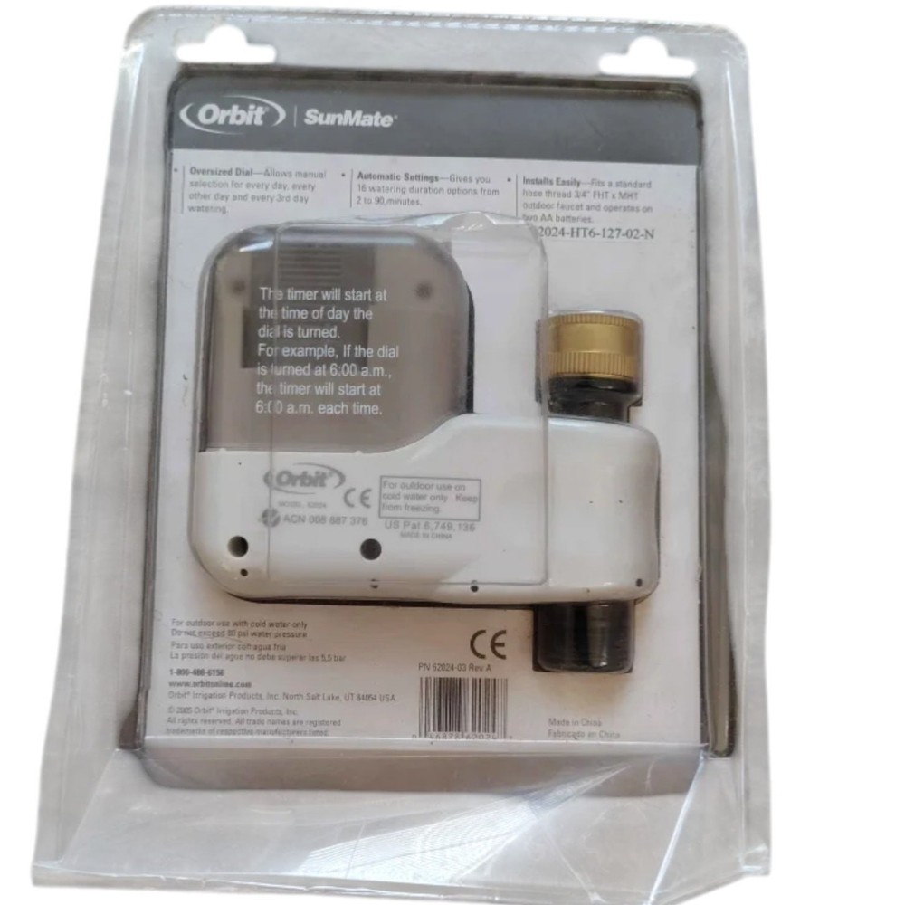 NEW Orbit Sunmate Single-Dial Digital Timer Lawn Water Conserver Garden Plants