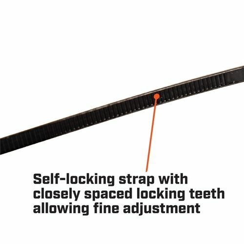 Crescent 100mm x 2.5mm Black Cable Ties - 100 Pack