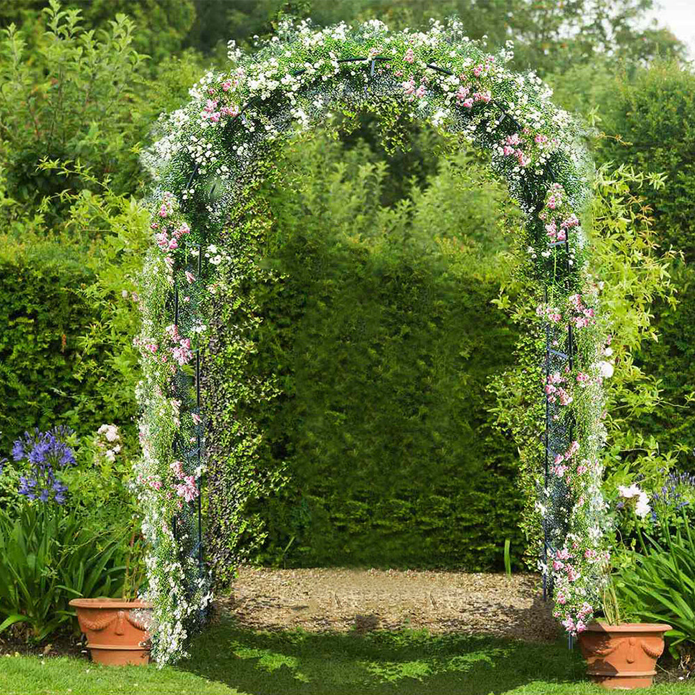 Heavy Duty Metal Garden Arch Rose Archway Pergola Arbour Climbing Plants Trellis