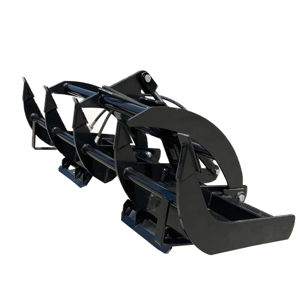Agrotk 72'' fit Skid Steer Root Rake Grapple Bucket Attachment Skeleton Loader