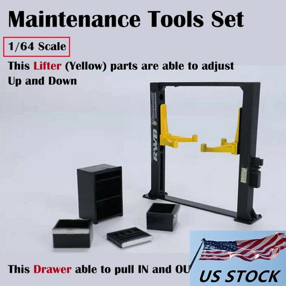 1/64 Scale for Garage Scene Elevator Lifting Machine Repair Workshop Tool