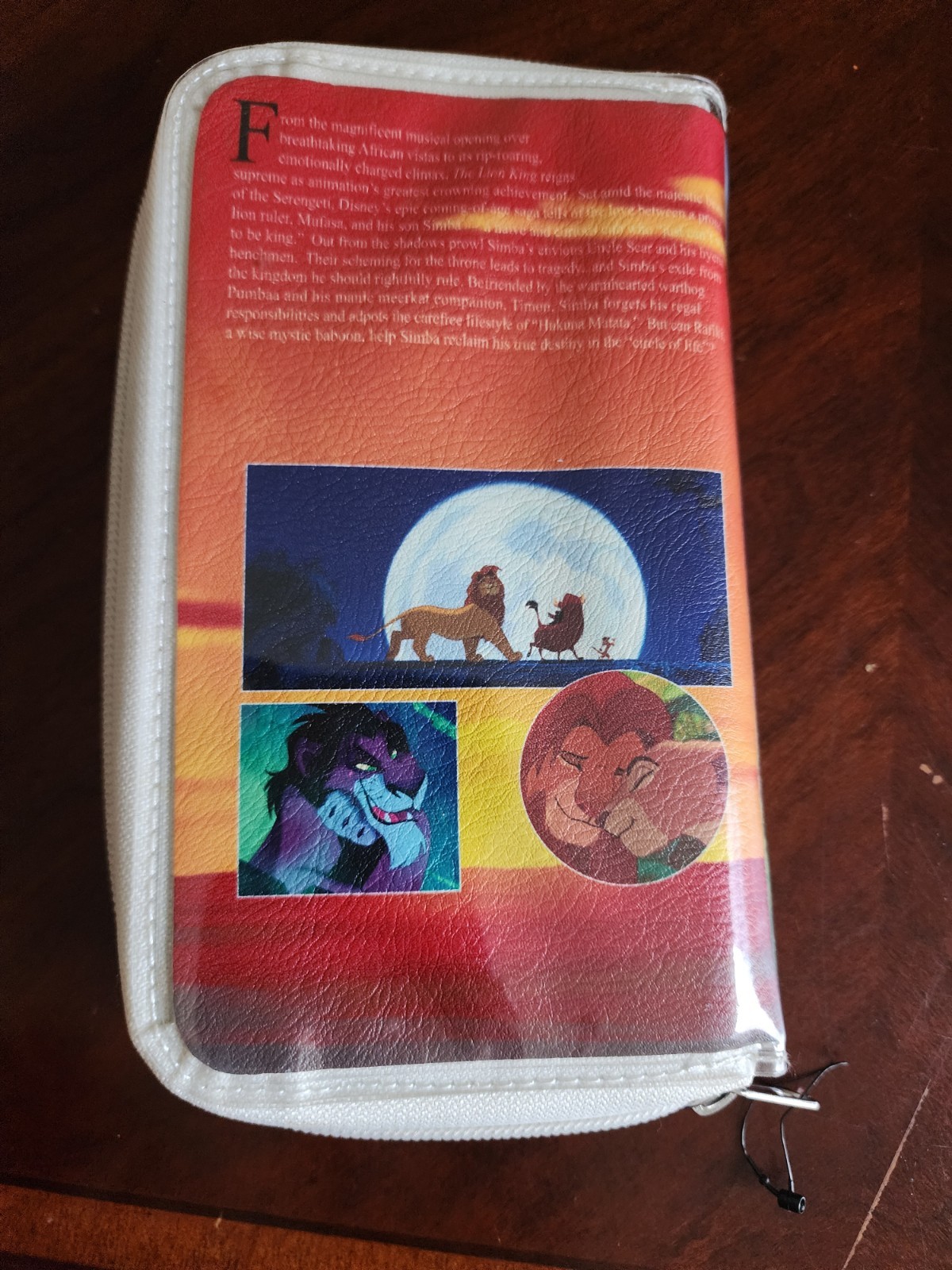 Disney Parks Wallet Lion King VHS Zipper Clutch Purse Retro 80s Style Case