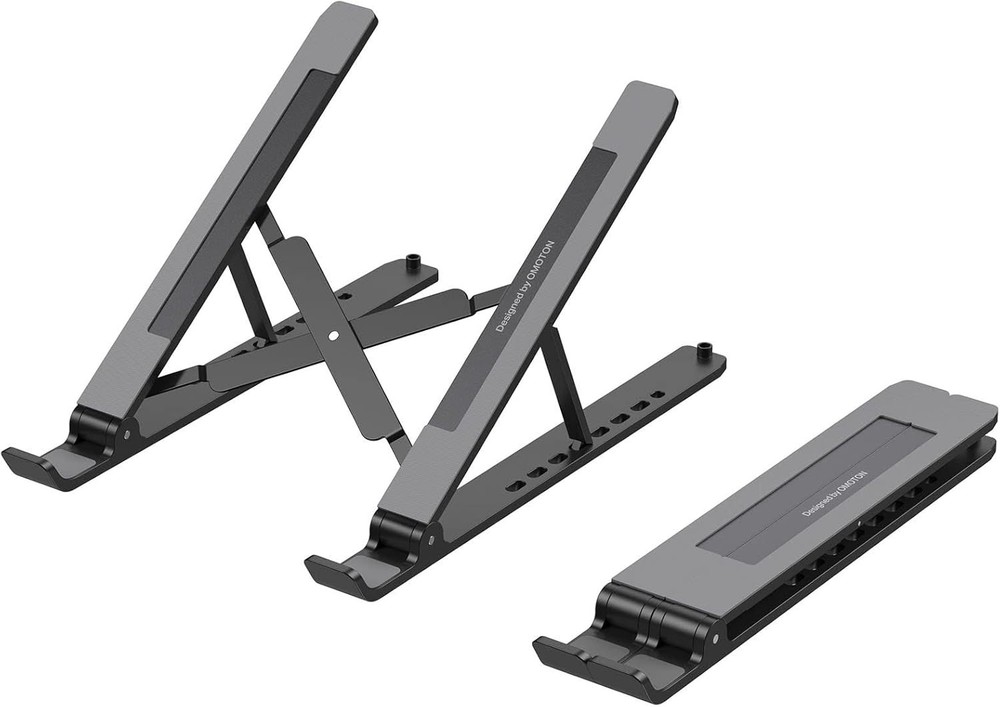 Foldable Laptop Riser with 7 Adjustable Heights - Compatible with All Laptops