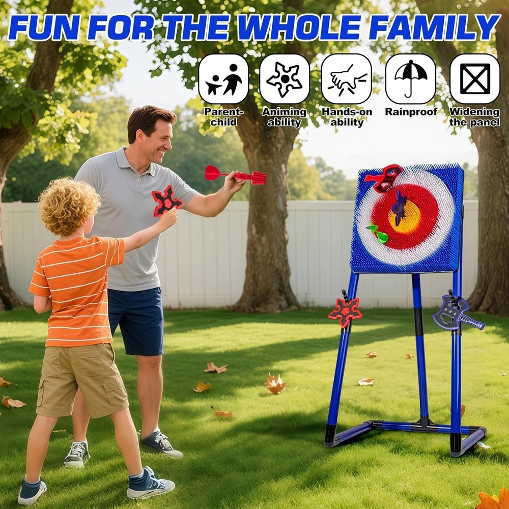 Axe Throwing Target Game for Backyard with 8 Throwing Axes Set,Indoor &Outdoo...