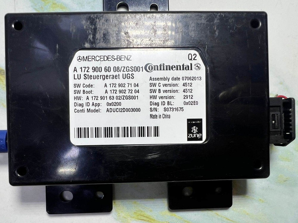 2013 Mercedes E250 Media Interface Control Unit A1729006008 W212 E-Class, W117