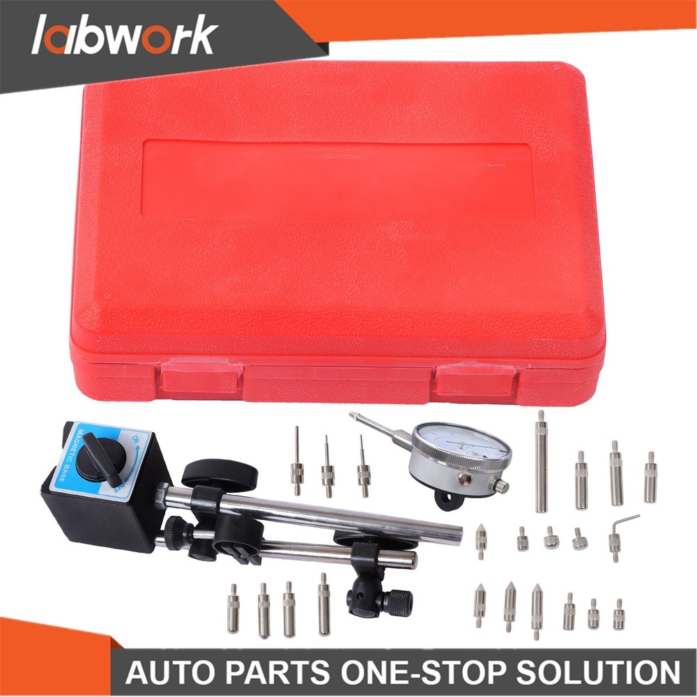 Labwork 1" Dial Indicator, Magnetic Base & 22 Point Precision Inspection Set