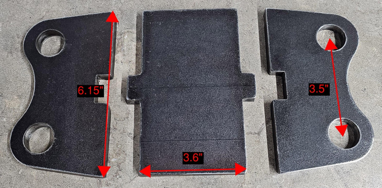 Chinese Mini Excavator Bucket / Attachment Ears – Fits 1" Pins / 25mm