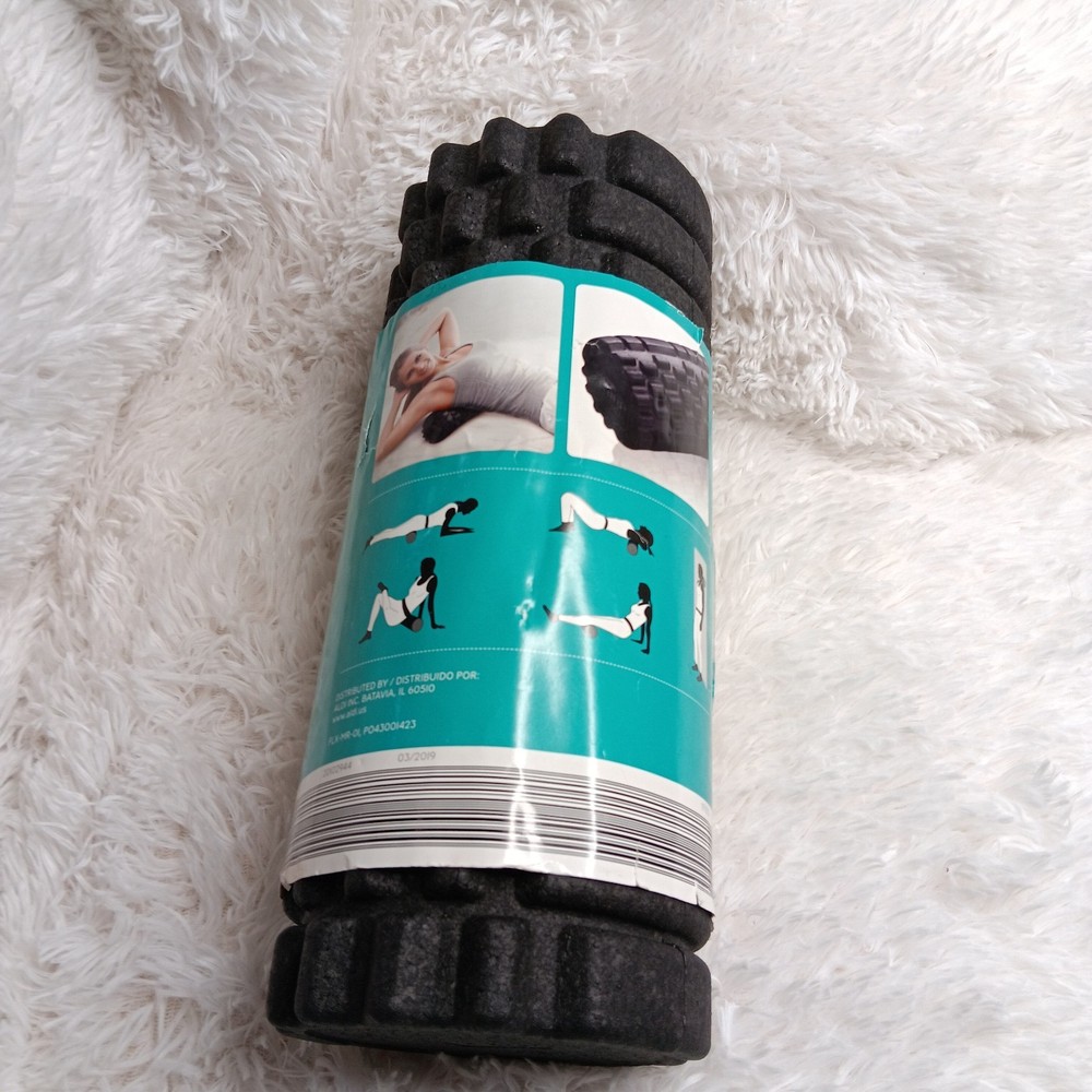 New Crane Black Foam Massage Roller Exercise -5.5" x 13"