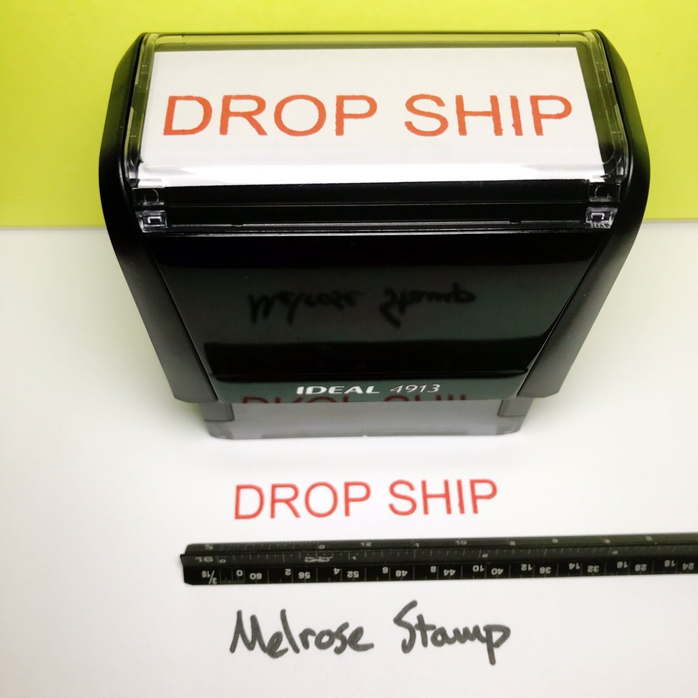 Drop Ship Rubber Stamp Red Ink Self Inking Ideal 4913