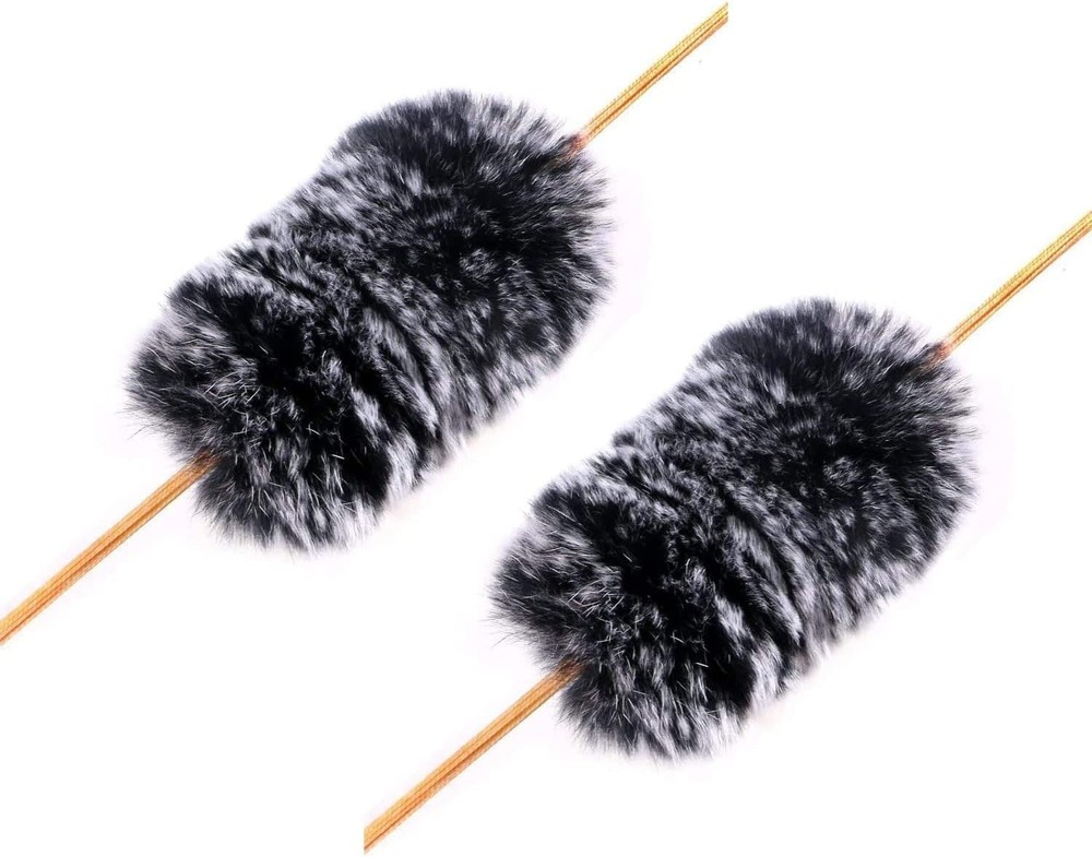 1 Pair Otter Black Bow String Silencer - Ultimate Vibration Dampening Accessory