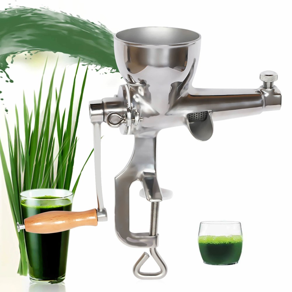 MANUAL JUICER WHEAT GRASS JUICING VEGETABLE EXTRACTOR HAND PRESSED SINGLE AUGER
