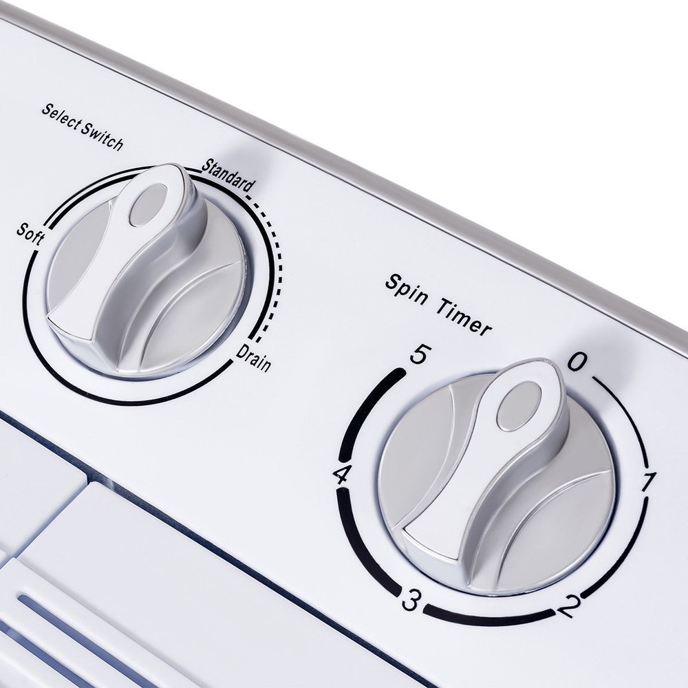 8lbs Compact Mini Twin Tub Washing Machine Washer Spinner