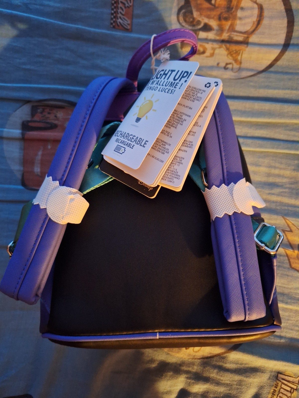 Disney Pixar Cars Lightning McQueen & Sally Nighttime Light-Up Mini Backpack.