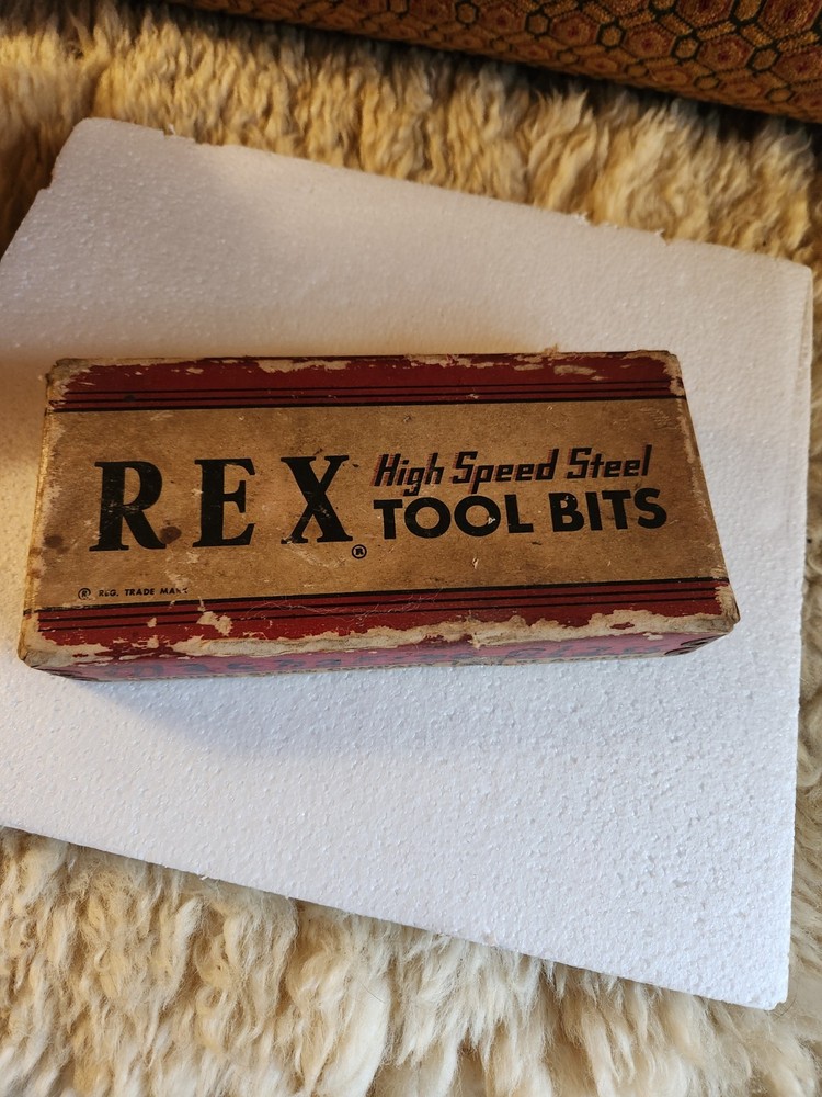 Vintage Rex Tool Bits High Speed Steel Empty Vintage Box