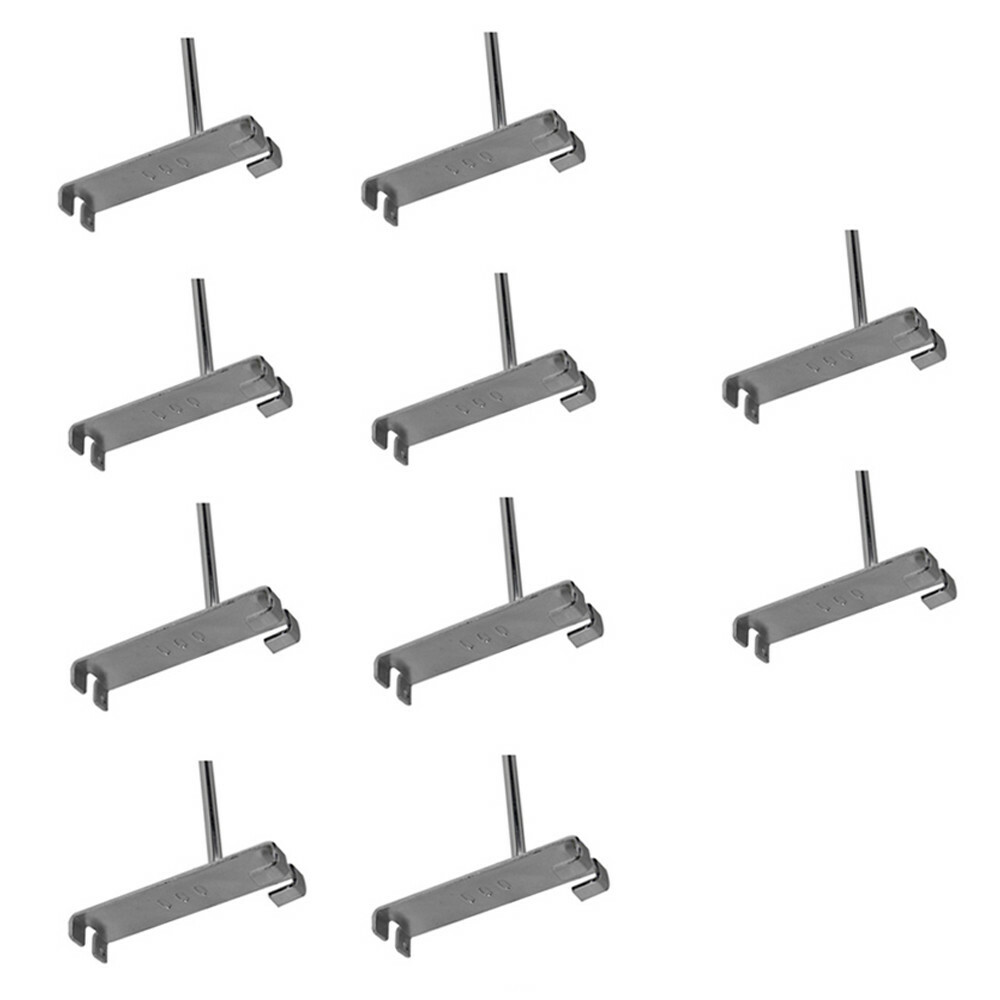 Wire Metal Hanger Retail Long Gridwall Hooks Grid Panel Display 20 PC Chrome 4"
