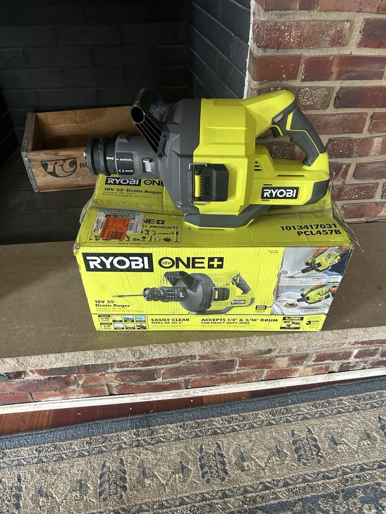 **Missing Cable*** Ryobi PCL457B Cordless Drain Auger  (TOOL ONLY)