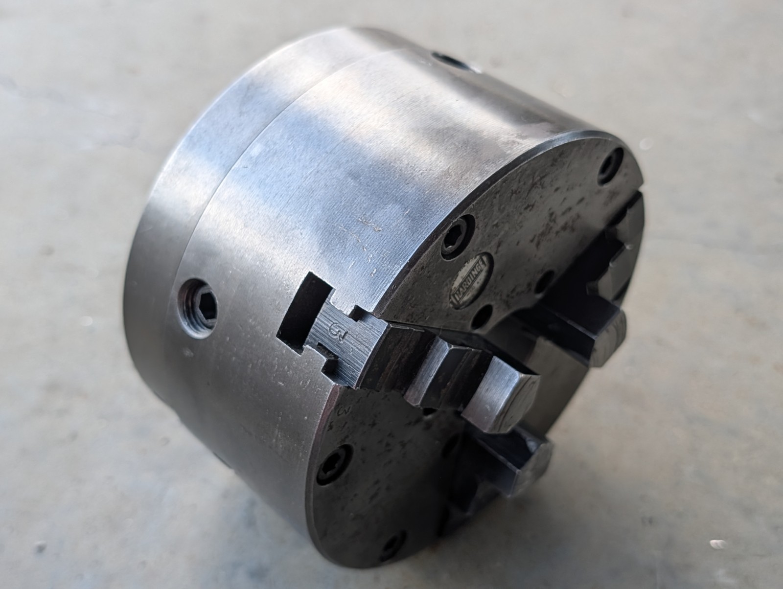 Hardinge Buck Chuck 5" 3-Jaw Adjust-Tru Lathe Chuck w/ Taper Lock Mount