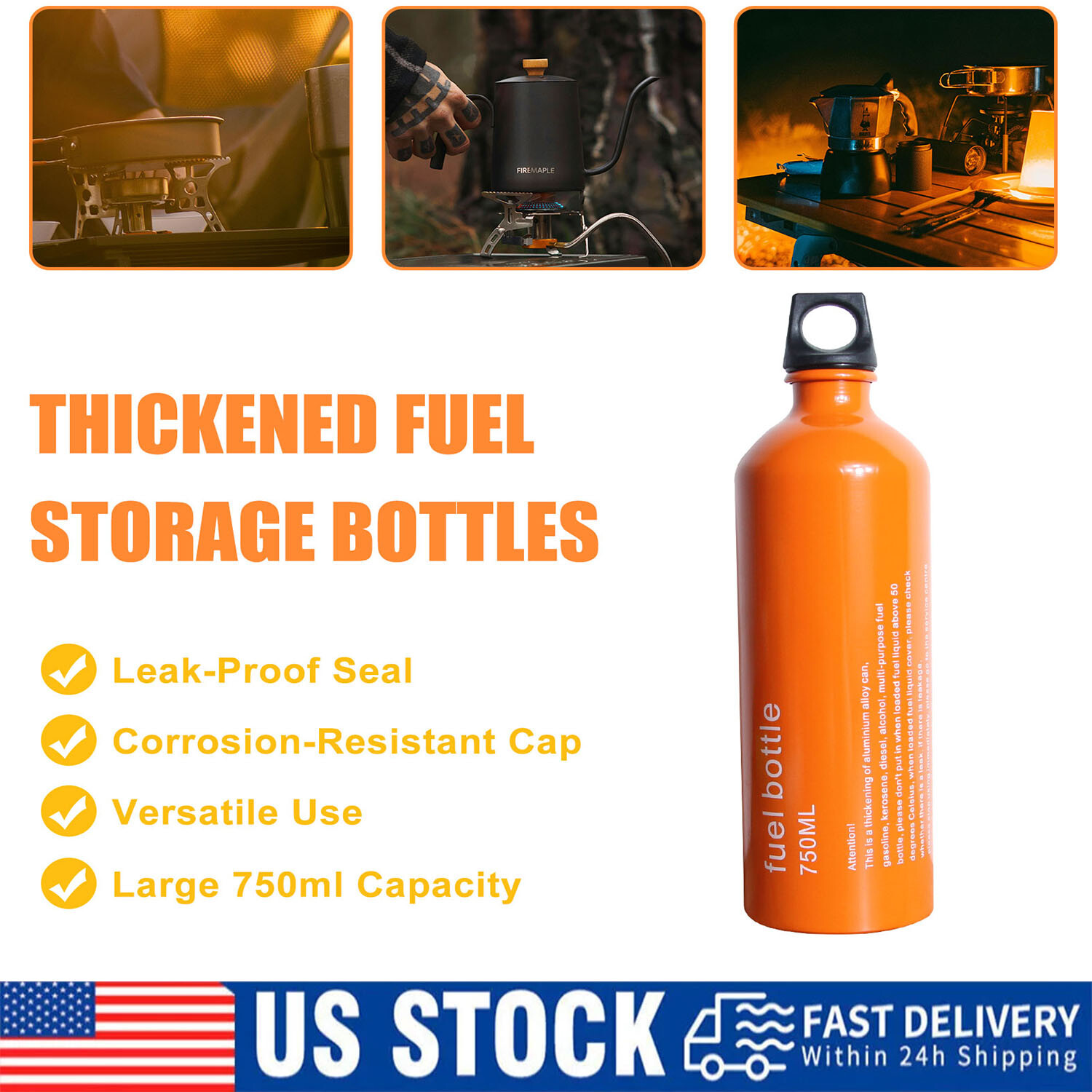 Oil Storage Can Petrol Kerosene Liquid Gas Tank Fuel Storage Bottle for Outdoor