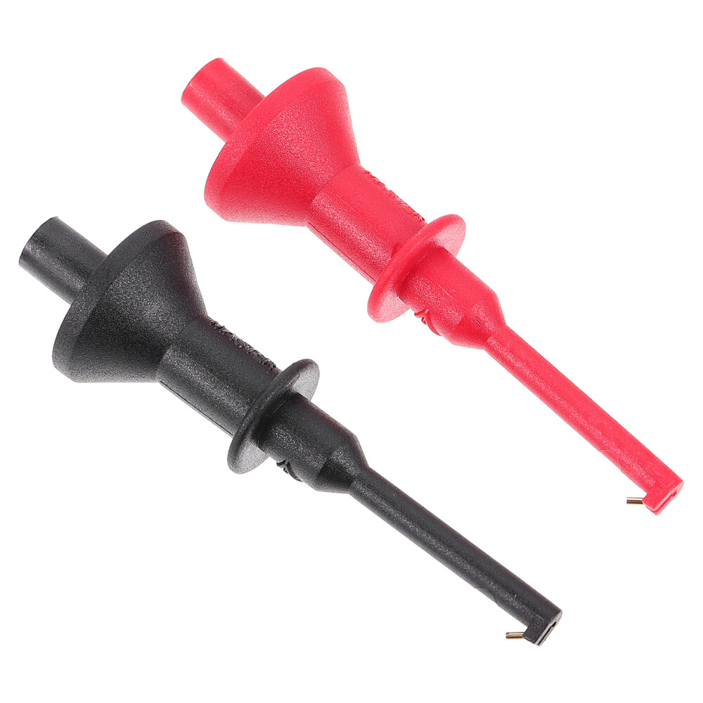 2Pcs Testing Probe Clip Mini Grabber Clips Multimeter Hook